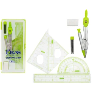 Bộ Dụng Cụ Thước Và Compas To - Eras E215 - Màu Xanh Lá