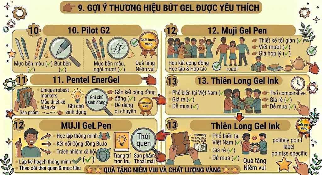 bút gel viết đẹp