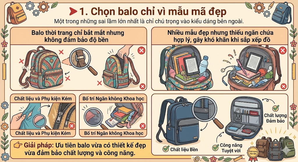 chọn balo đi học