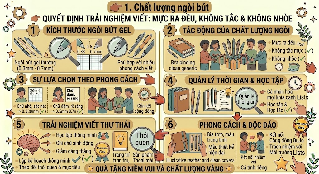 bút gel viết đẹp