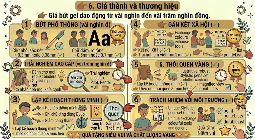 bút gel viết đẹp