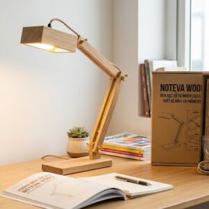 Đèn Học Gỗ Tự Nhiên Cao Cấp NOTEVA WOOD – Phong Cách Minimalist, Lắp Ráp Thông Minh, Chống Cận Thị